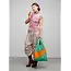SUSAN BIJL The New Shopping Bag Holly Green & Orange Large