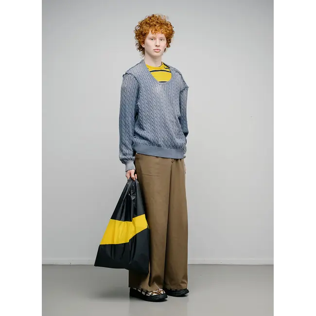 SUSAN BIJL The New Shopping Bag Black & Sunflower Large