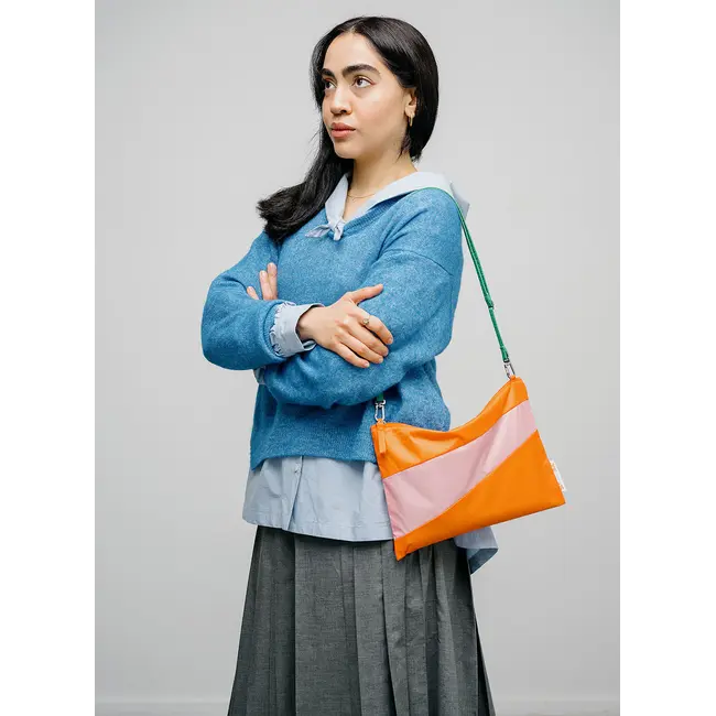 SUSAN BIJL The New Pouch Orange & Pink Panther Medium