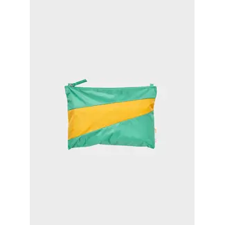 SUSAN BIJL The New Pouch Holly Green & Calendula Medium