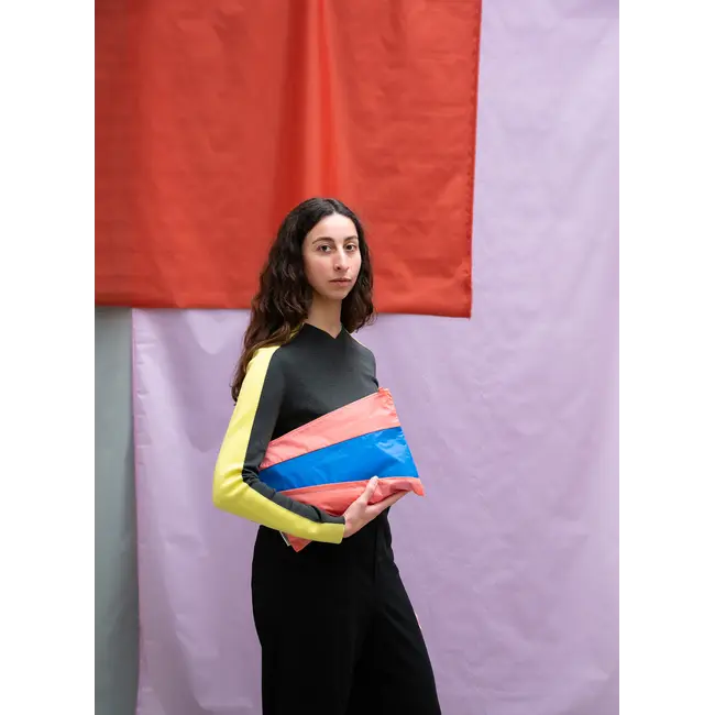 SUSAN BIJL The New Pouch  Coral & Wave  Large