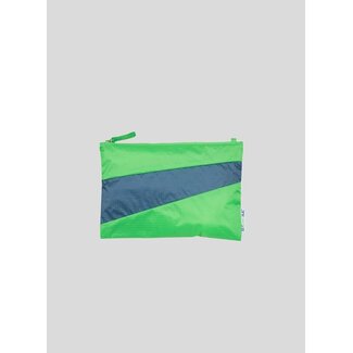 SUSAN BIJL The New Pouch  Greenscreen &  Dark Petrol  Medium