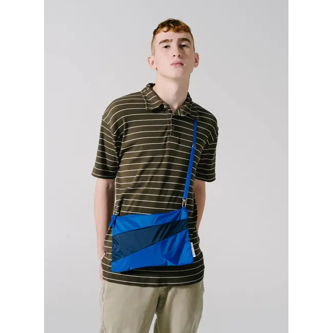 SUSAN BIJL The New Pouch  Blue & Navy  Medium