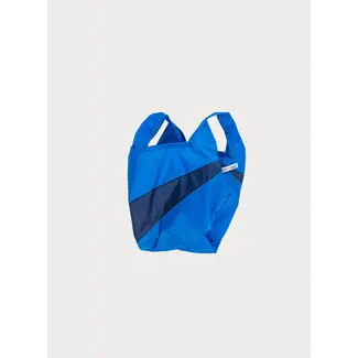 SUSAN BIJL The New Shopping  Bag Blue & Navy  Small