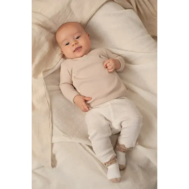 Feetje Overslagshirt rib - Honey Bear