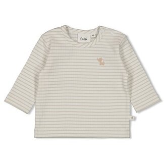 Feetje Longsleeve rib met streep - Elephant