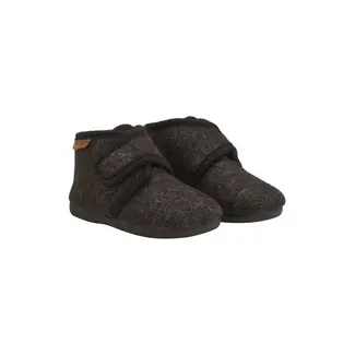 En Fant Slippers Wool Velcro Chocolate