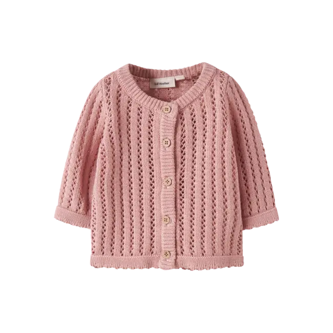 Lil' Atelier NBFFABIOLA LS KNIT CARD LIL Misty Rose