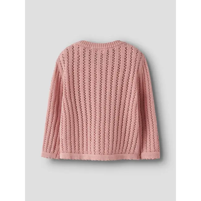 Lil' Atelier NMFFABIOLA LS KNIT CARD LIL Misty Rose