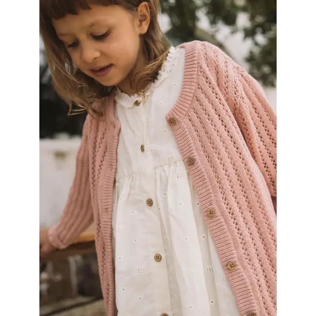 Lil' Atelier NMFFABIOLA LS KNIT CARD LIL Misty Rose