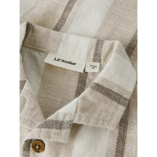 Lil' Atelier NBMFIBERT SS LOOSE SHIRT LIL Coconut Milk