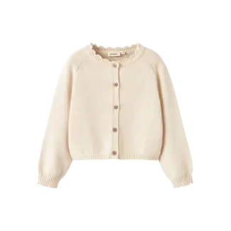 Lil' Atelier NMFRAMLA LS SHORT KNIT CARD LIL turtledove