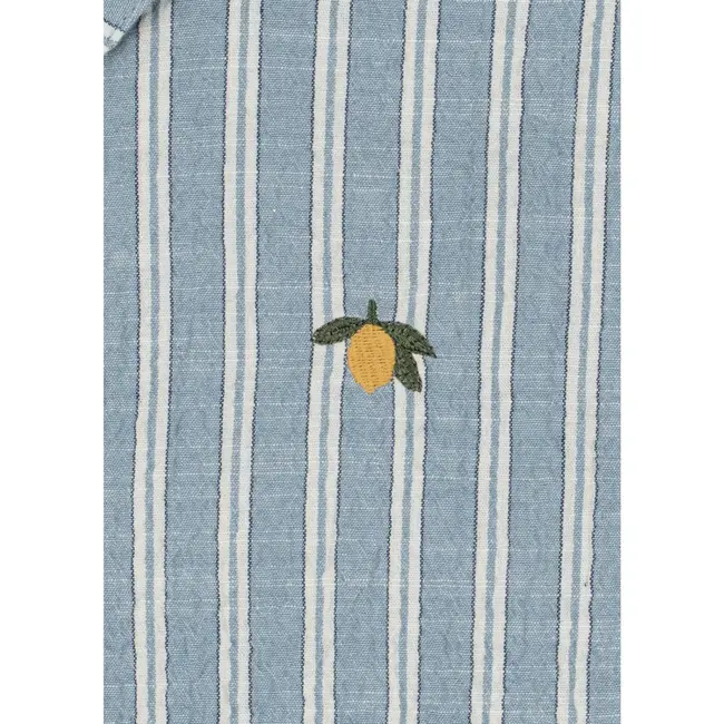 Konges Slojd ELLIOT SS SHIRT GOTS TRIO BLEU STRIPE