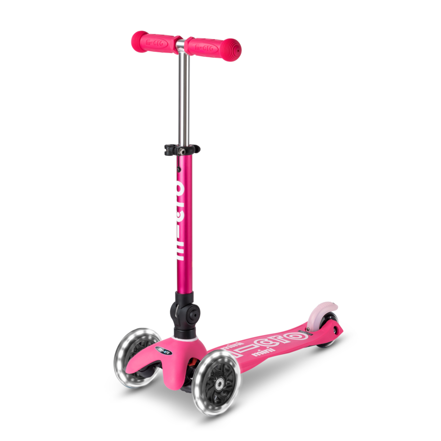 Mini Micro step Deluxe - Inklapbaar roze - Beer en Schaap