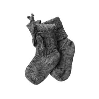 Hirsch natur Striksokjes grijs melange