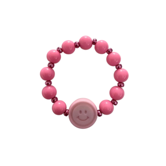 ByMelo Armbandje smiley roze