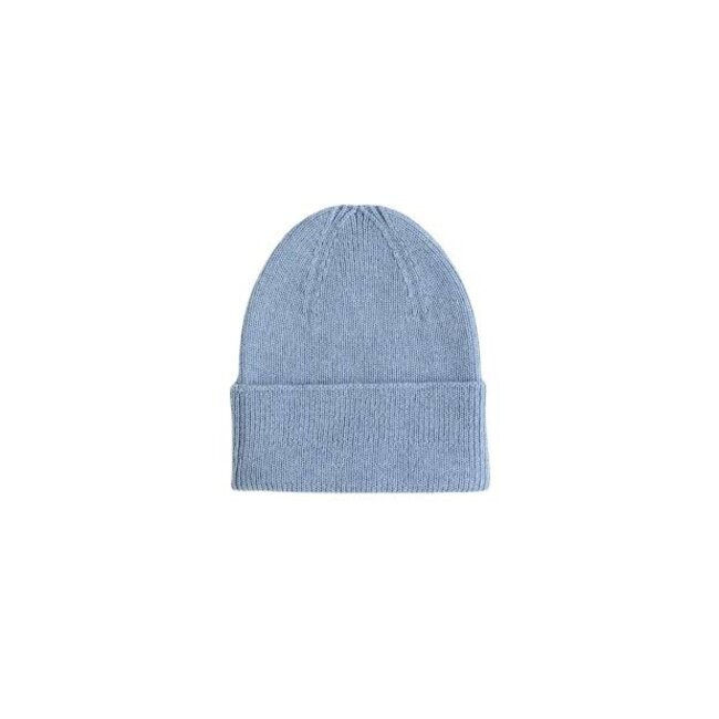 HVID Beanie wol Fonzie NEWBORN  light blue