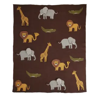 Rice Klein Katoen Babydeken - Bruin