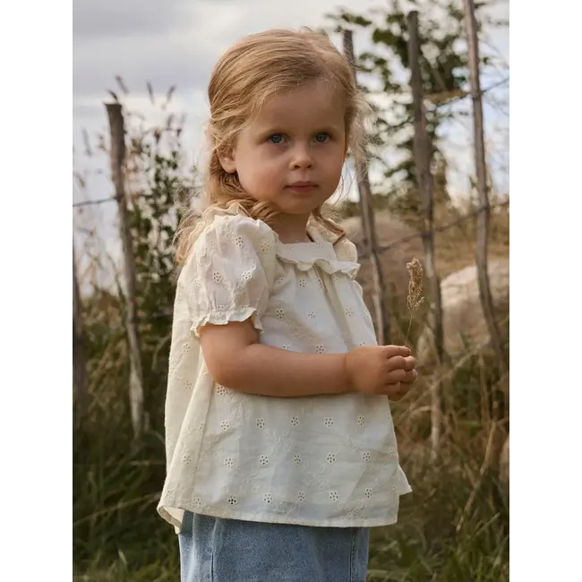 Lil' Atelier NMFHOSA SS LOOSE SHIRT LIL Coconut Milk