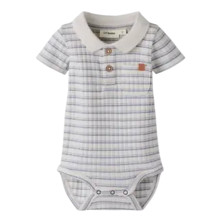 Lil' Atelier NBMHALDUR SS SLIM BODY LIL Coconut Milk DUSTY BLUE