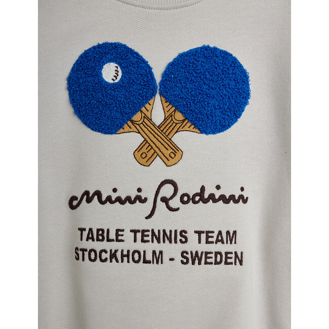 Mini Rodini Table tennis chenille sweatshirt Grey