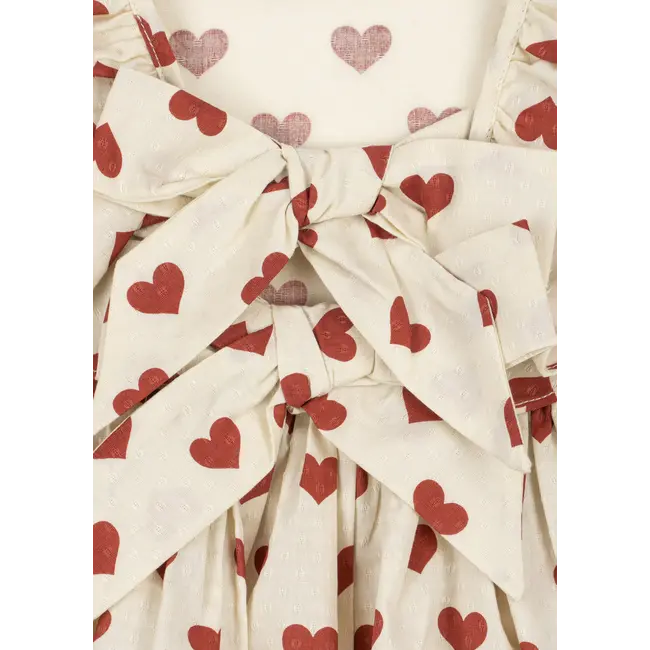 Konges Slojd CIANNA BOW DRESS GOTS AMOUR ROUGE