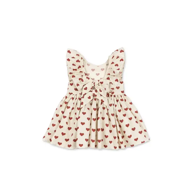 Konges Slojd CIANNA BOW DRESS GOTS AMOUR ROUGE