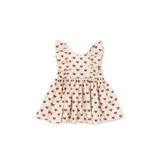Konges Slojd CIANNA BOW DRESS GOTS AMOUR ROUGE