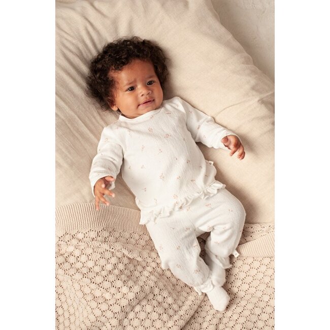 Feetje Longsleeve - Delicate Flower offwhite