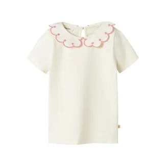 Lil' Atelier NMFFUNDO SS SLIM TOP LIL Coconut Milk ROSE TAN