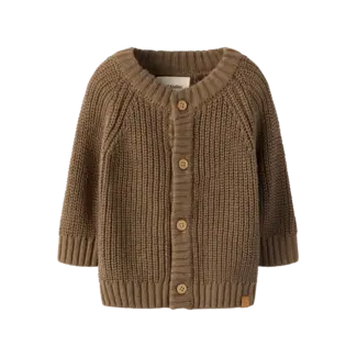 Lil' Atelier NBNEMLEN LS KNIT CARD LIL NOOS Shitake
