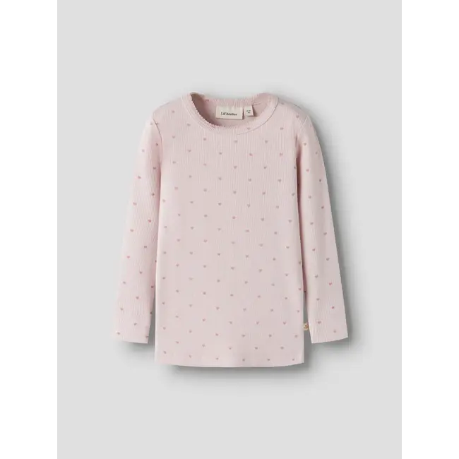 Lil' Atelier NMFGAGO LS SLIM TOP LIL NOOS Hushed Violet HEART