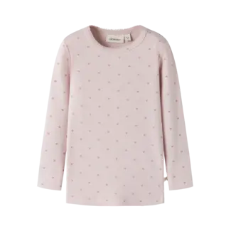 Lil' Atelier NMFGAGO LS SLIM TOP LIL NOOS Hushed Violet HEART