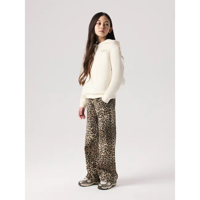 Name it NKFROSE WIDE TWI PANTS 4444-TD NOOS Silver Mink LEOPARD