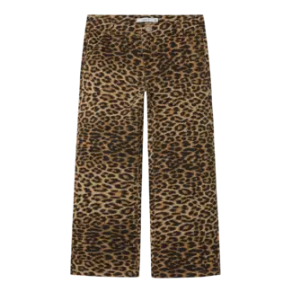 Name it NKFROSE WIDE TWI PANTS 4444-TD NOOS Silver Mink LEOPARD