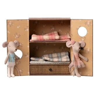 Maileg Ballet Mice in dance studio, Little sister and brother