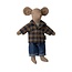 Maileg Dad mouse - Light brown