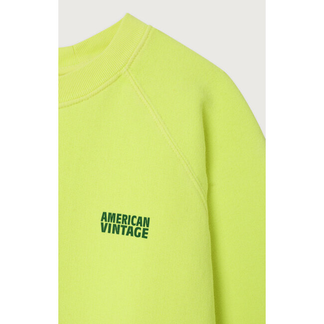 American Vintage IZUBIRD sweater CITRON FLUO