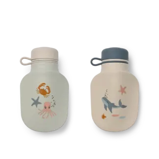 Liewood Lizzie Smoothie Bottle 2-Pack Sea creature / Sandy
