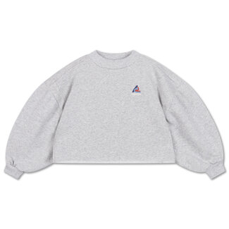 Repose AMS 24. crop heart sweater light mixed grey