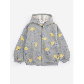 Bobo Choses Pixel Abduction all over zipped hoodie