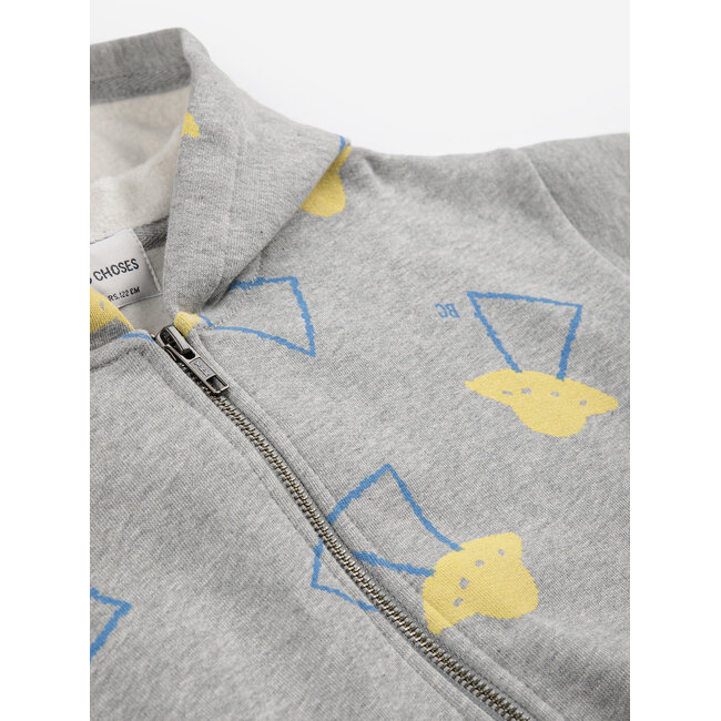 Bobo Choses Pixel Abduction all over zipped hoodie