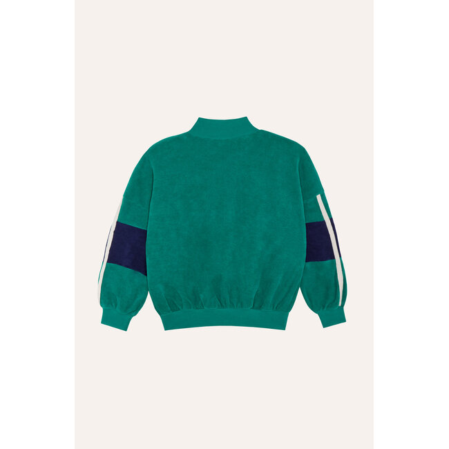 The Campamento Green Color Block Sweatshirt