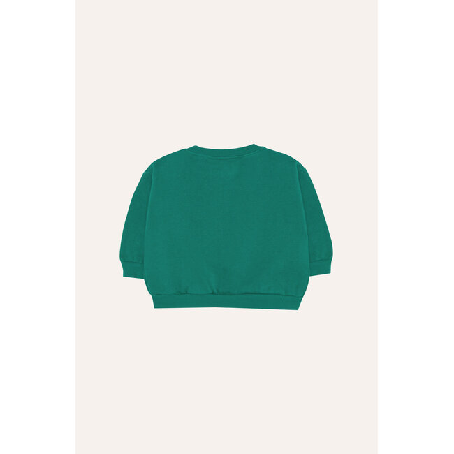 The Campamento Smiling Face Green Baby Sweatshirt
