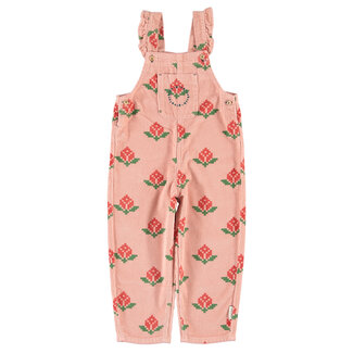 Piupiuchick dungarees | pink w/ big flowers