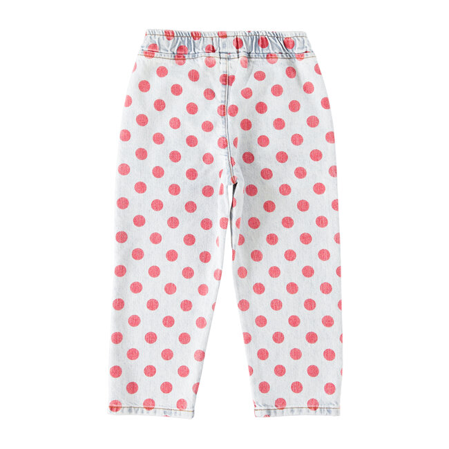 Piupiuchick trousers | light blue denim w/ red dots