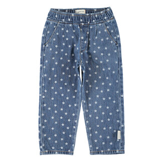 Piupiuchick trousers | washed navy denim w/ stars