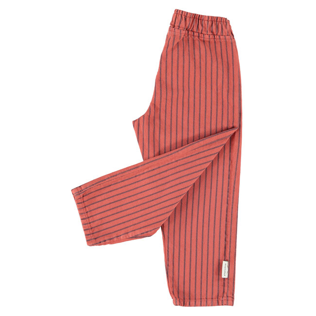 Piupiuchick trousers | bordeaux w/ black stripes