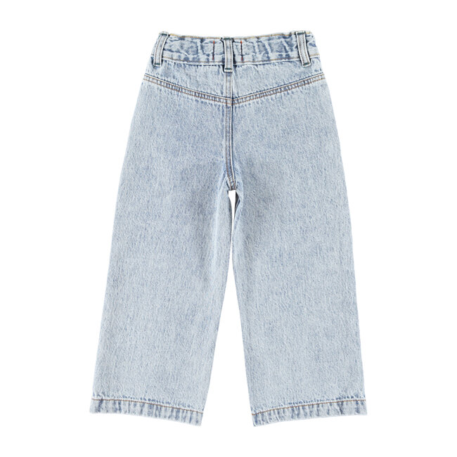 Piupiuchick flare trousers | fadded light blue denim