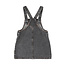 Piupiuchick short dress w/ straps | washed black denim w/ apple print